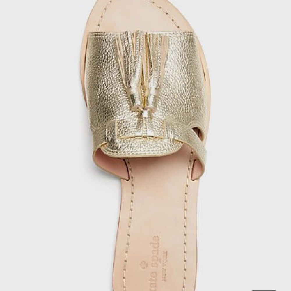 Kate Spade Gold Coby Sandals Brand New with Box